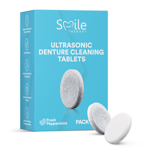 Pastillas Limpiadoras Ultrasónicas para Prótesis Dentales (Pack de 60)